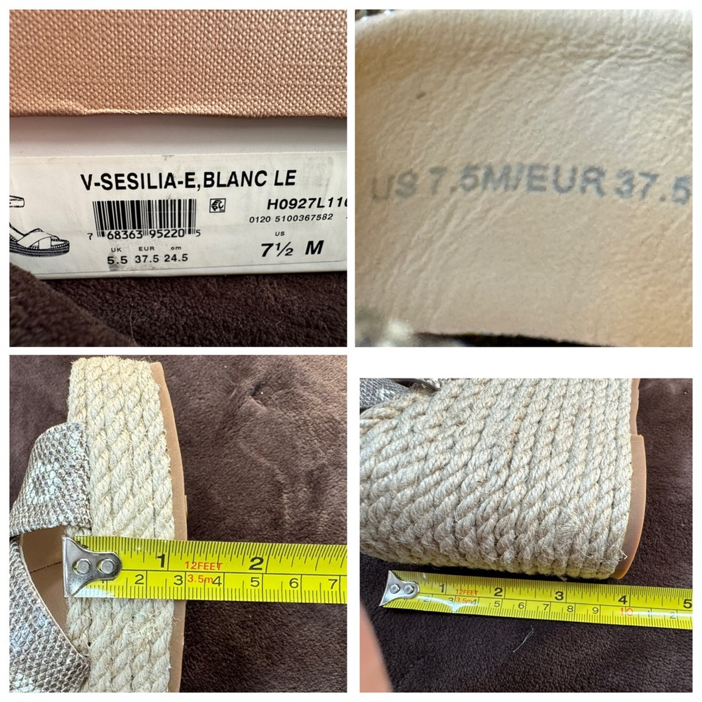 Via Spiga Python print Leather wedge sandals size… - image 8